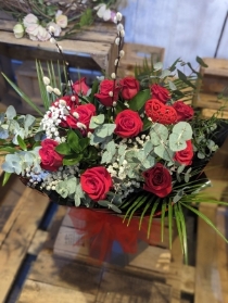 Dozen Red Rose Floral Box