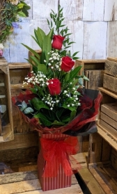 3 Red Rose Floral Box