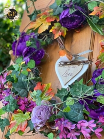 Autumn Purples Door Wreath