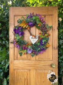 Autumn Purples Door Wreath
