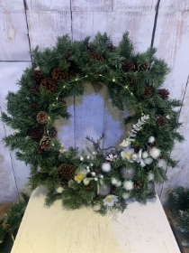 Large Everlasting wreath with lights