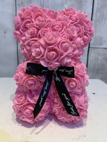 Pink Foam Rose Bear