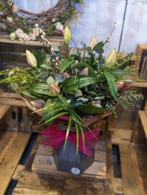 Pink Lily Floral Box