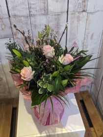 Pink Rose & Lily Floral Box