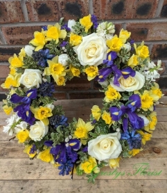 Purple and Yellow Wreath