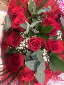 Romantic Dozen Red Rose Floral Box