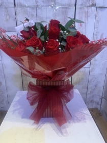 Romantic Dozen Red Rose Floral Box
